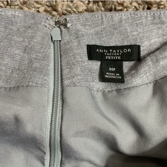 Ann Taylor Factory Gray Tie Belt Pencil Skirt Size 00P - Picture 5 of 5